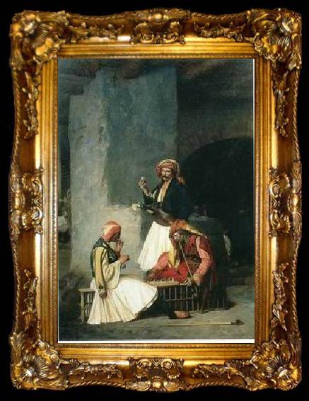 framed  unknow artist Arab or Arabic people and life. Orientalism oil paintings 36, ta009-2